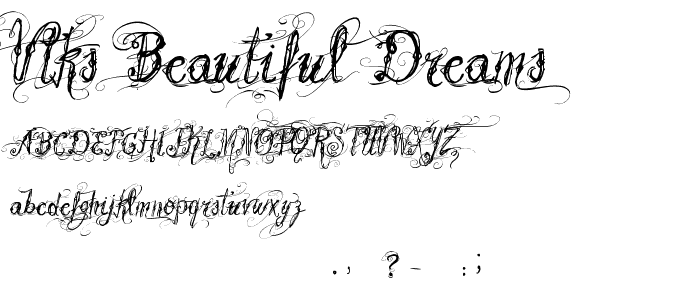 Vtks Beautiful Dreams font